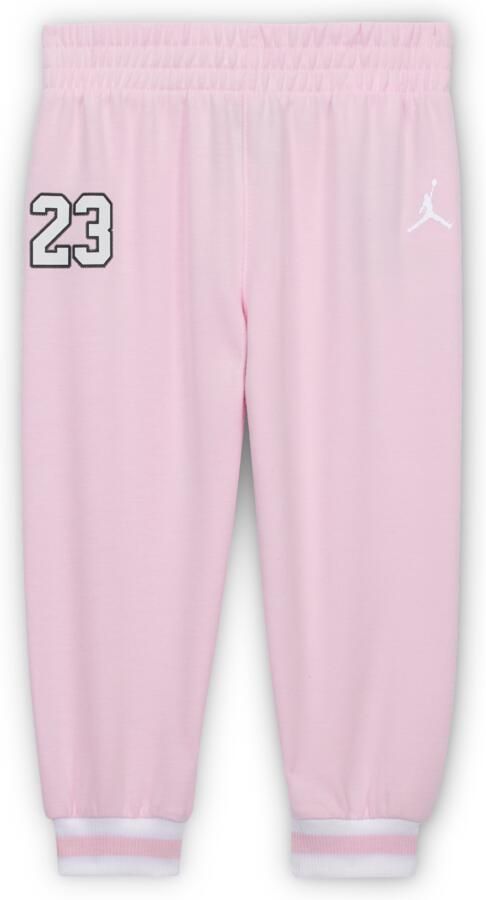 Jordan 23 driedelige babyset met hoodie met rits over de hele lengte (6-12) Roze - Foto 3