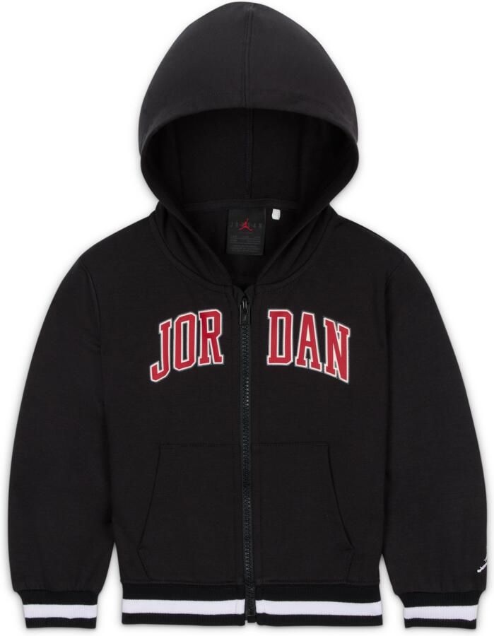 Jordan 23 driedelige babyset met hoodie met rits over de hele lengte (6-12) Zwart - Foto 2