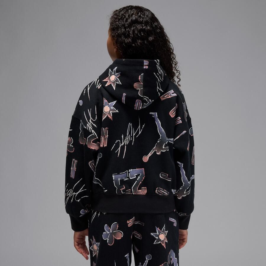 Jordan  '23 Throwback hoodie voor kids Zwart