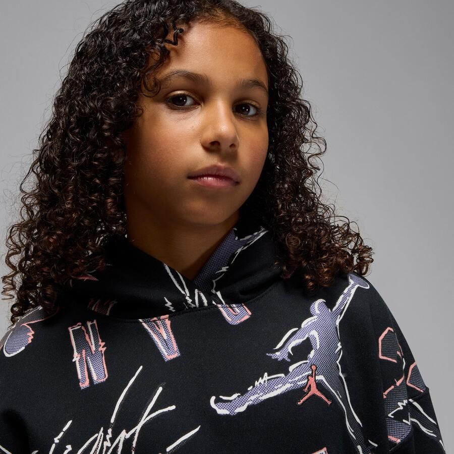 Jordan  '23 Throwback hoodie voor kids Zwart - Foto 2