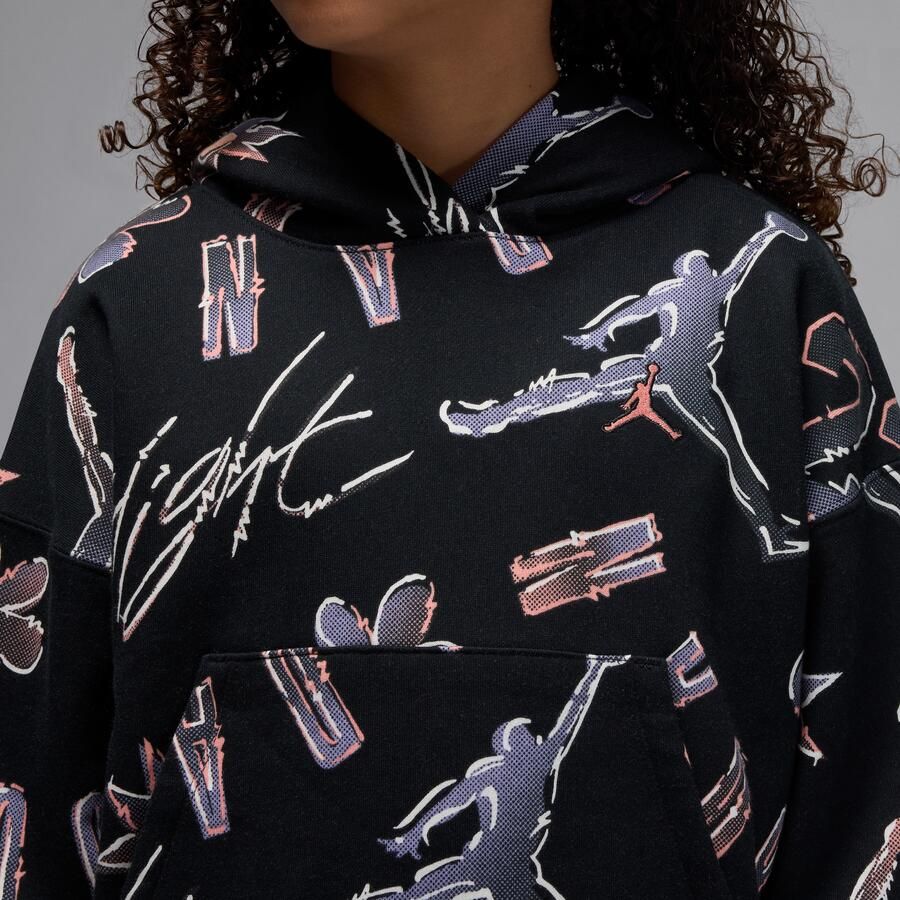Jordan  '23 Throwback hoodie voor kids Zwart - Foto 3