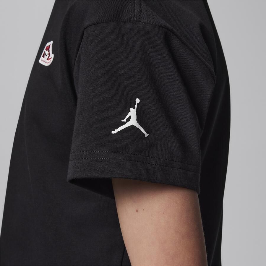 Jordan Air 1 T-shirt met patch voor kids Zwart - Foto 3