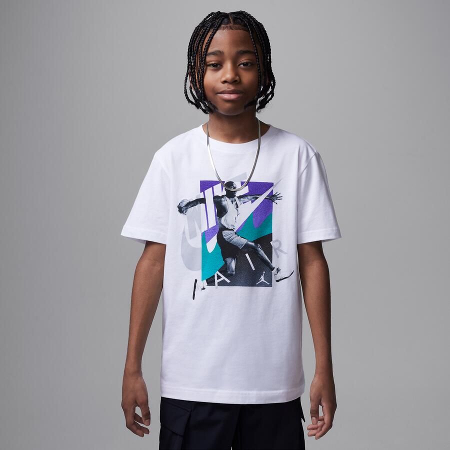 Jordan Air 5 Grape Escape T-shirt voor kids Wit - Foto 4