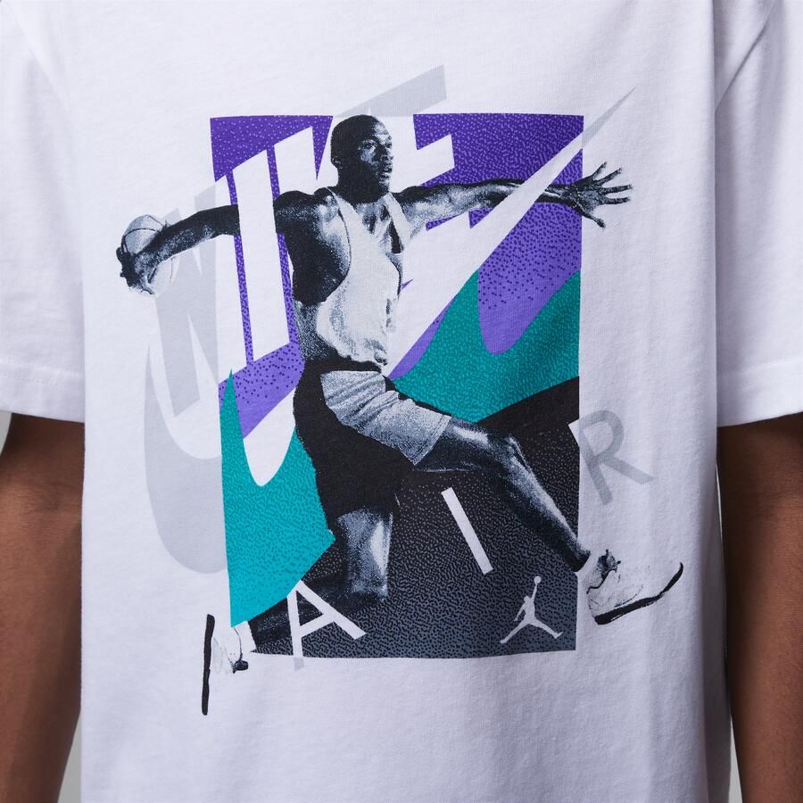 Jordan Air 5 Grape Escape T-shirt voor kids Wit - Foto 3