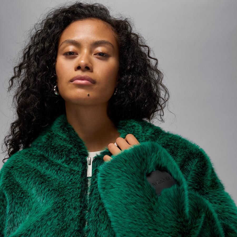 Jordan Air damesjack met capuchon Groen - Foto 2