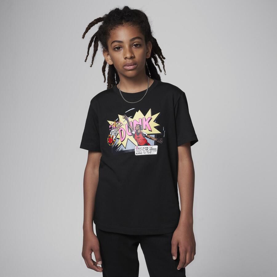 Jordan Air Dunk Comics T-shirt voor kids Zwart - Foto 4