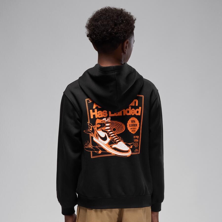 Jordan 'Air Has Landed' hoodie voor kids Zwart