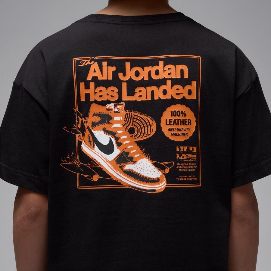 Jordan 'Air Has Landed' T-shirt voor kids Zwart - Foto 3