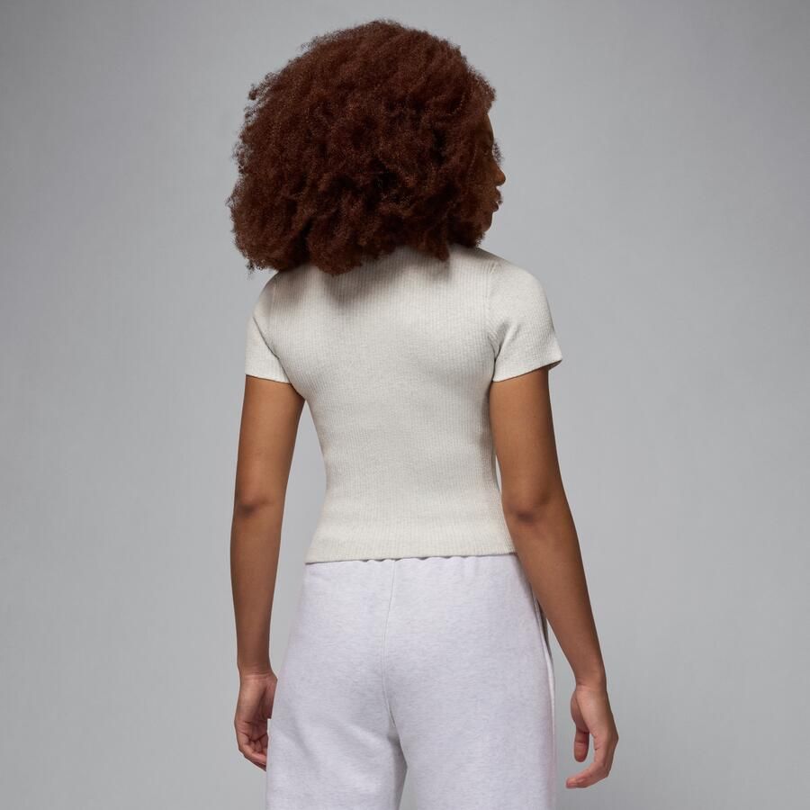 Jordan Air knit damestop met rits over de hele lengte Wit - Foto 4