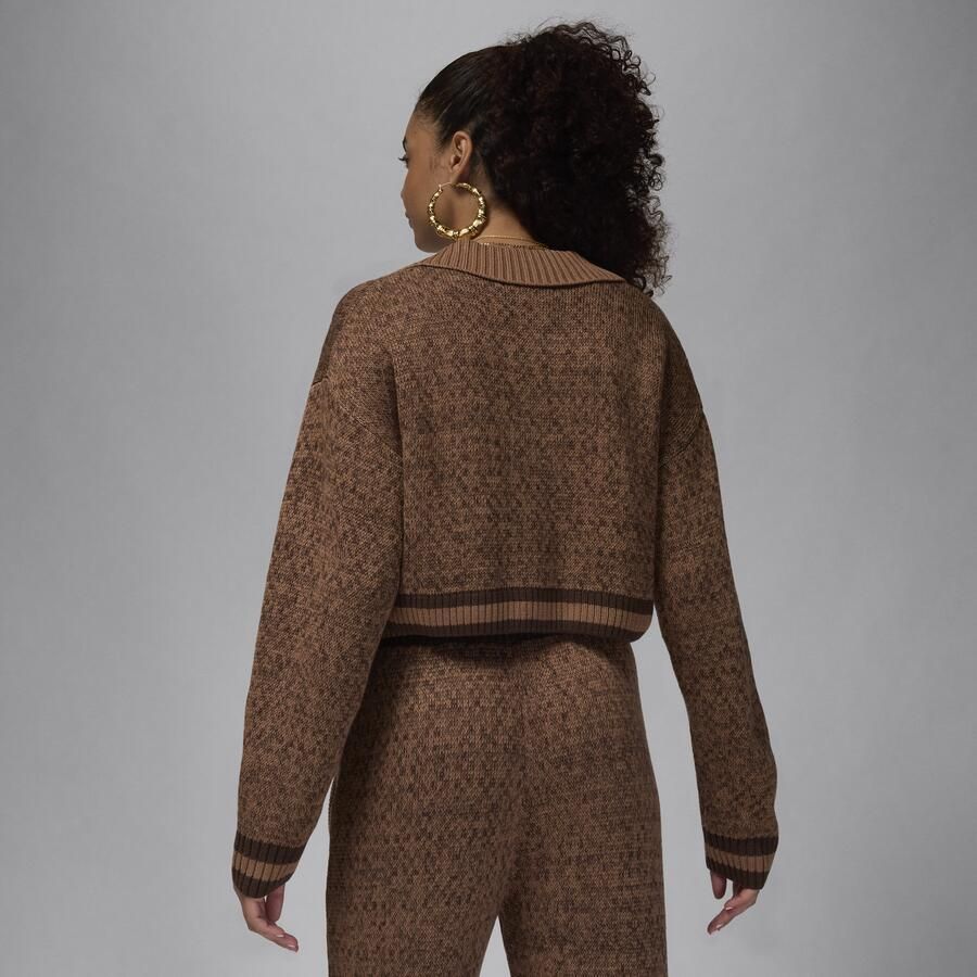 Jordan Air knit damesvest Bruin - Foto 4