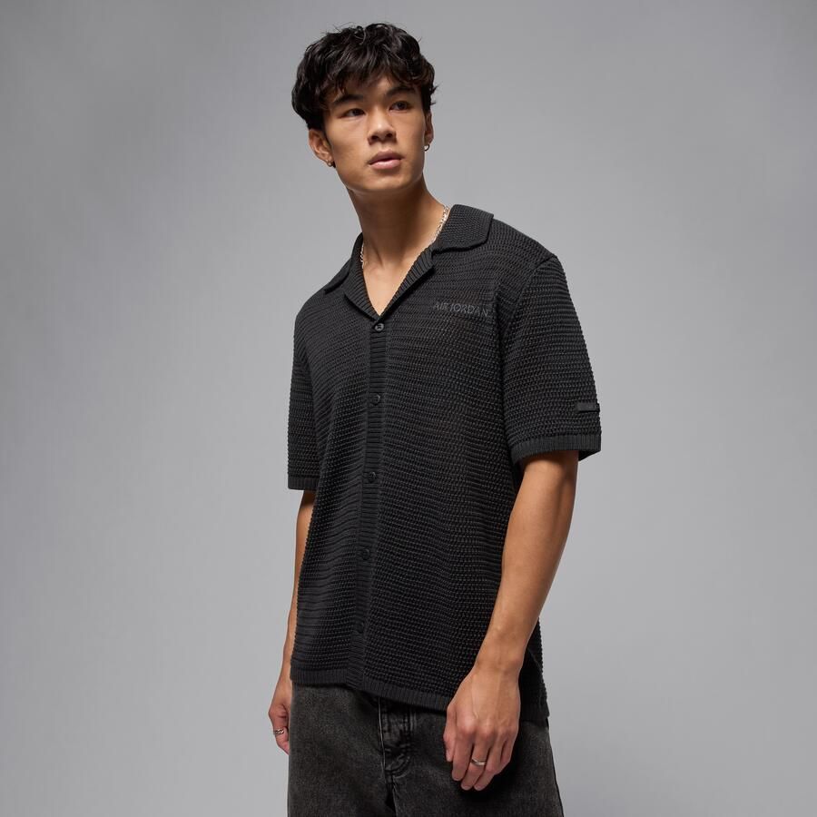 Jordan Air knit herentop met korte mouwen Zwart - Foto 4