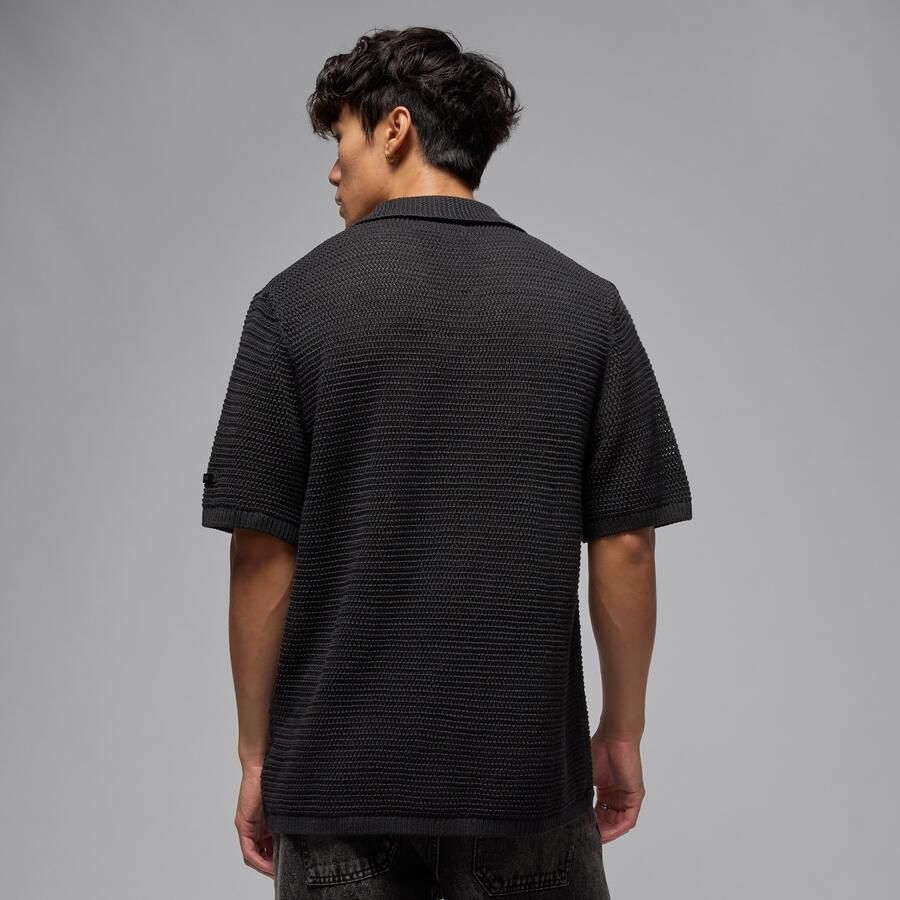 Jordan Air knit herentop met korte mouwen Zwart