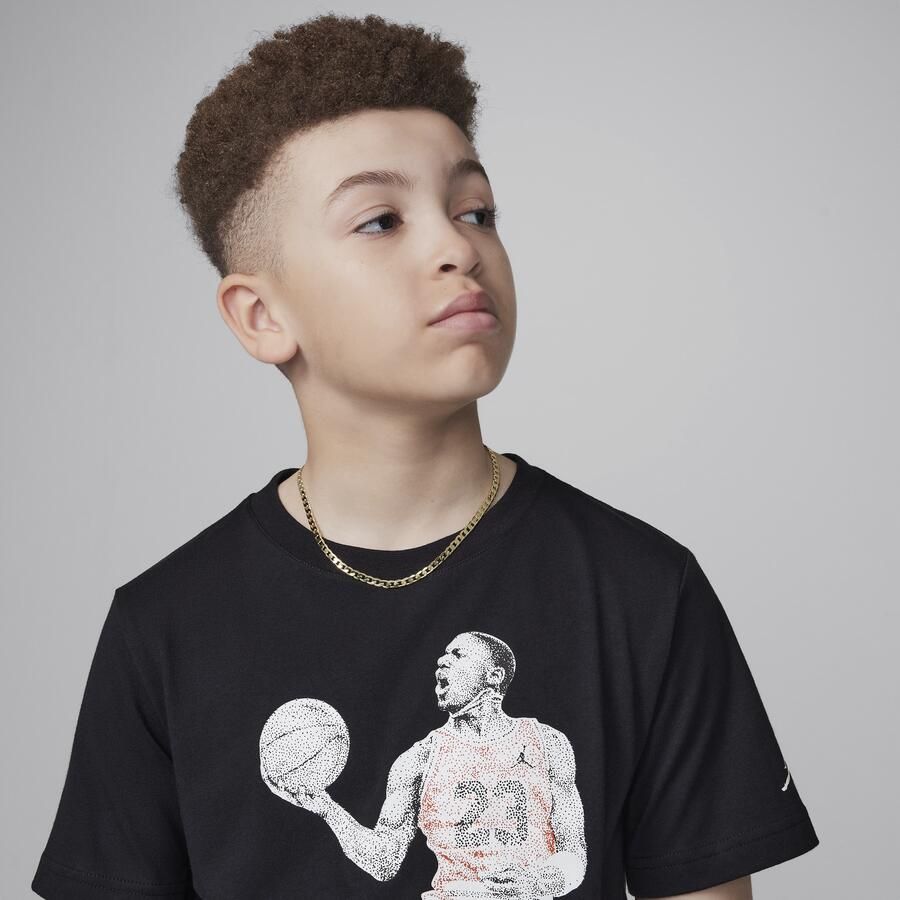 Jordan Air T-shirt met stippengraphic voor kids Zwart