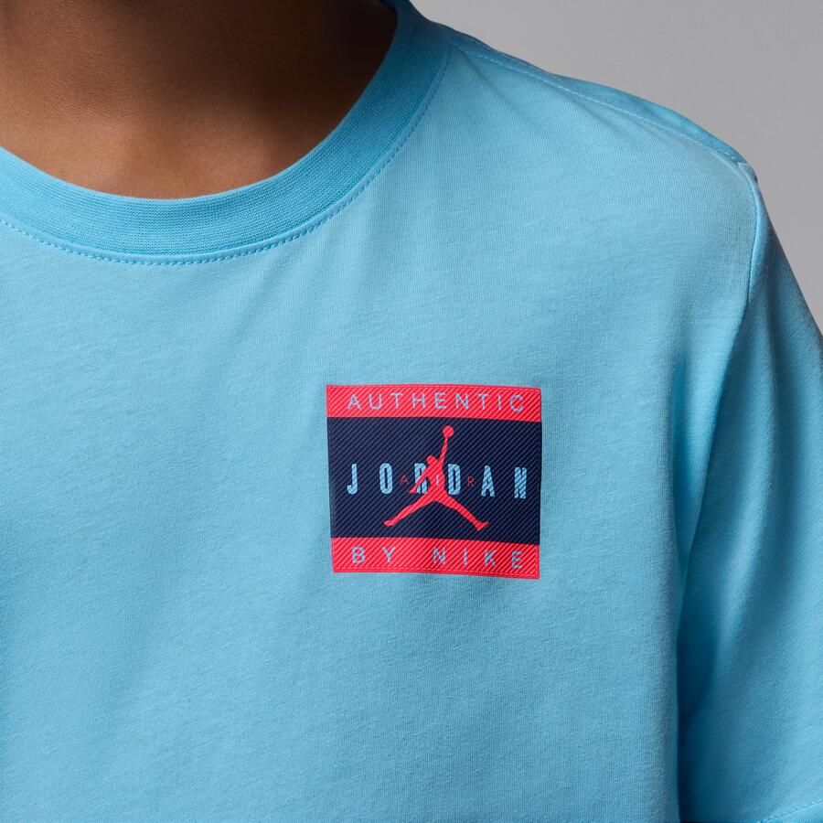 Jordan Authentic Label T-shirt voor kids Blauw - Foto 3