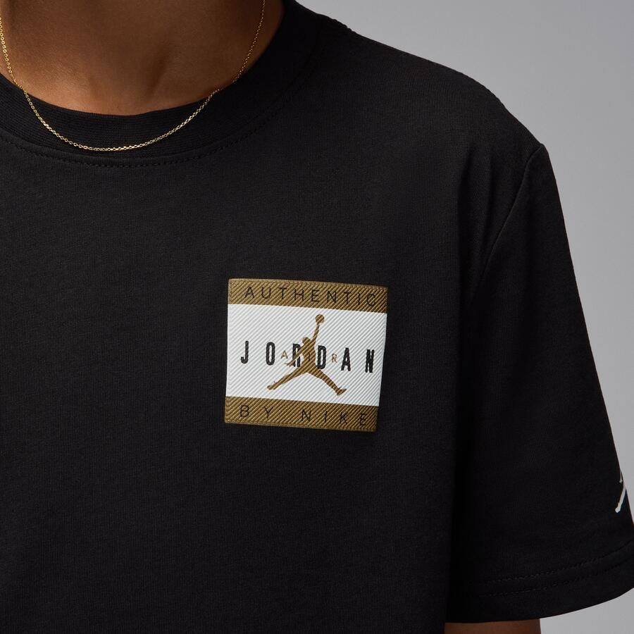Jordan Authentic Label T-shirt voor kids Zwart - Foto 3
