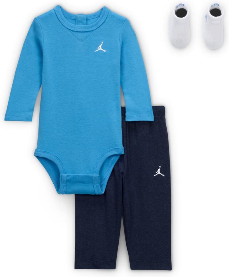 Jordan Baby Essentials boxset met rompertjes met lange mouwen voor baby's Blauw - Foto 2