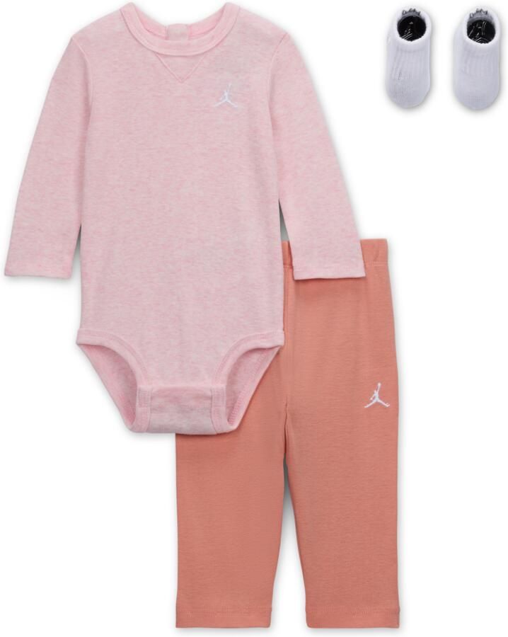 Jordan Baby Essentials boxset met rompertjes met lange mouwen voor baby's Oranje - Foto 2