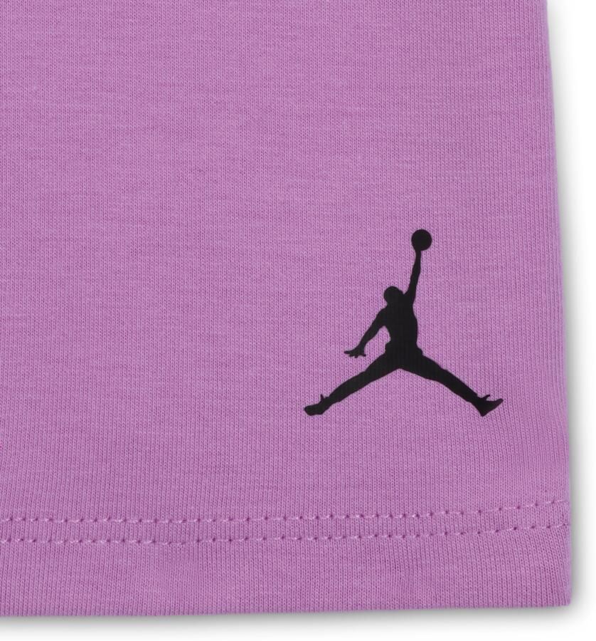 Jordan Baseline tweedelige 1984 retroset met bikeshorts voor baby's (12-24 maanden) Paars - Foto 2