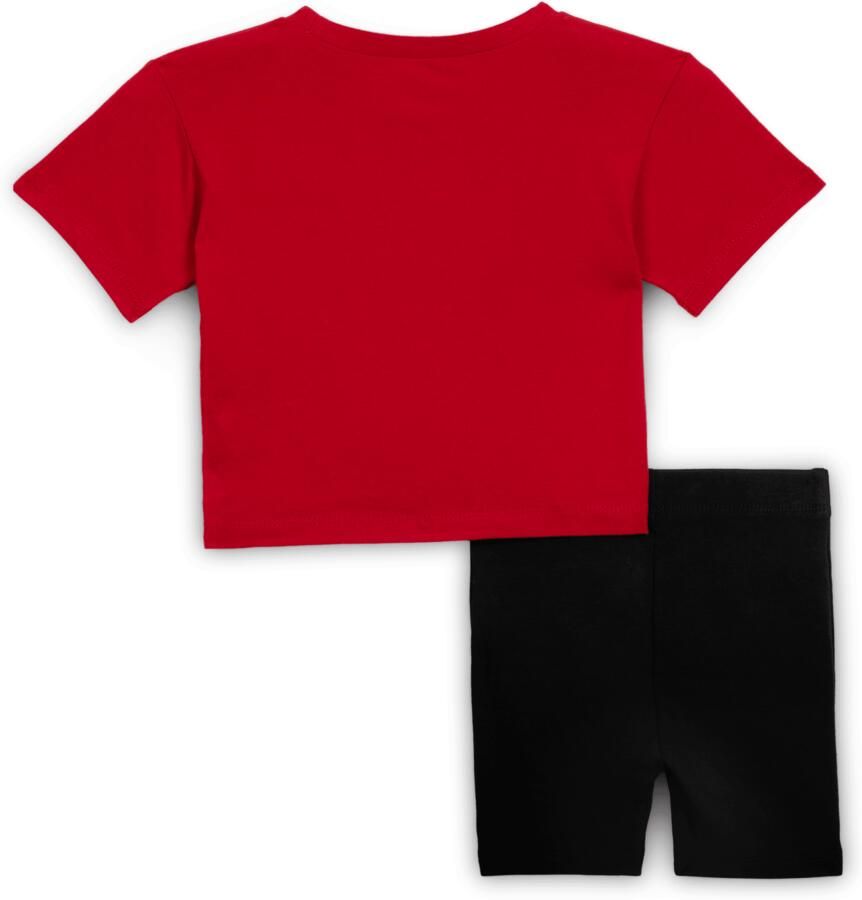 Jordan Baseline tweedelige 1984 retroset met bikeshorts voor baby's (12-24 maanden) Zwart - Foto 2