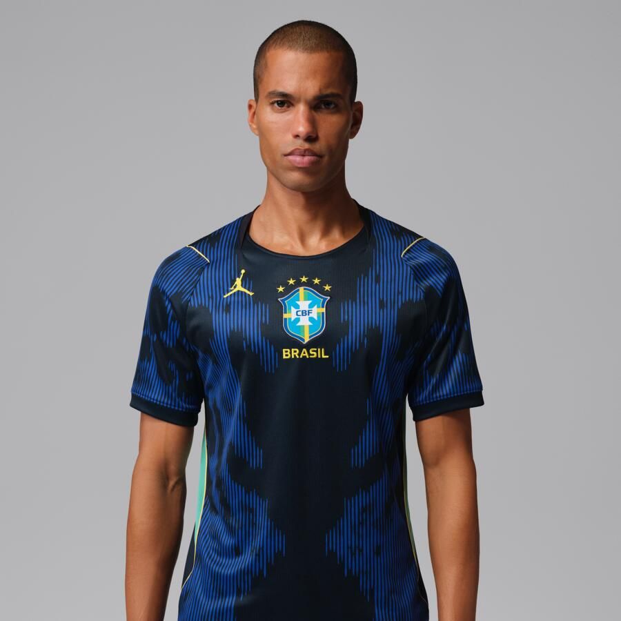 Jordan Brazilië 2026 Stadium Uit Dri-FIT replicavoetbalshirt voor heren Blauw