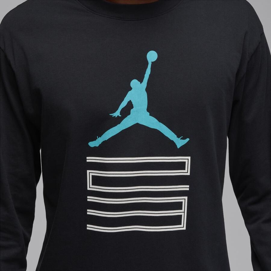 Jordan Brooklyn AJ11 T-shirt met graphic en lange mouwen voor heren Zwart - Foto 3