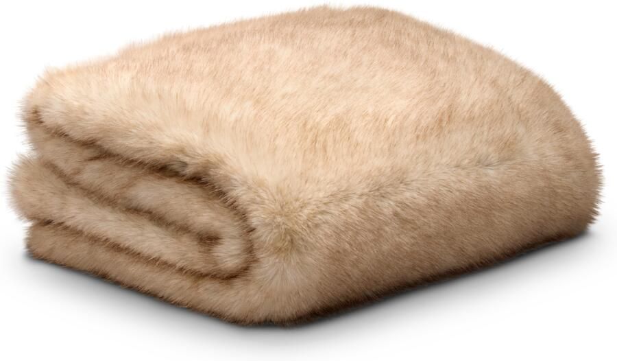 Jordan Brooklyn deken van imitatiebont Bruin - Foto 2