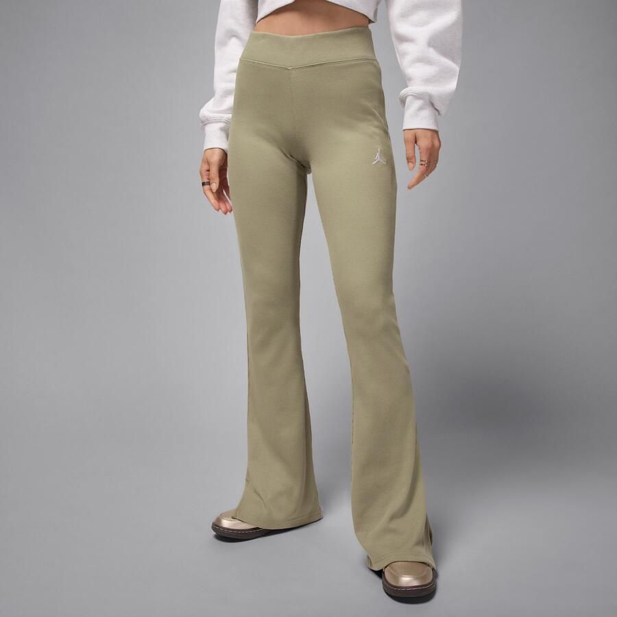 Jordan Brooklyn Essentials legging met halfhoge taille en wijde pijpen voor dames Bruin - Foto 4