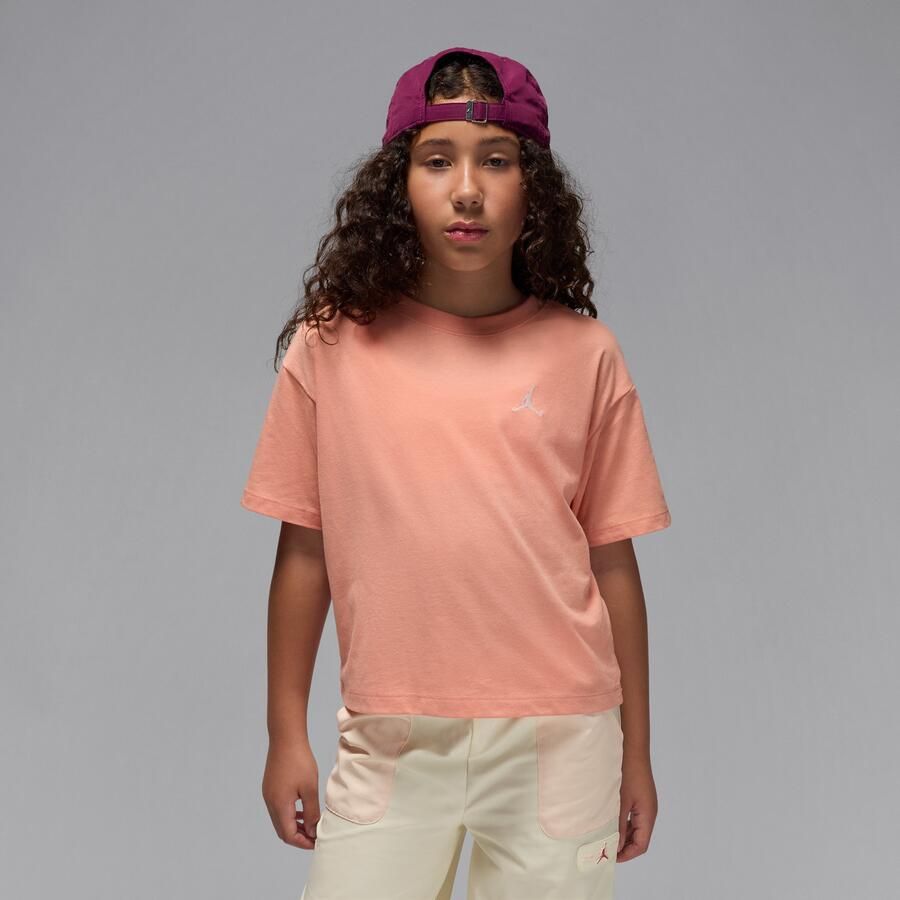 Jordan Brooklyn Essentials T-shirt voor kids Oranje - Foto 4