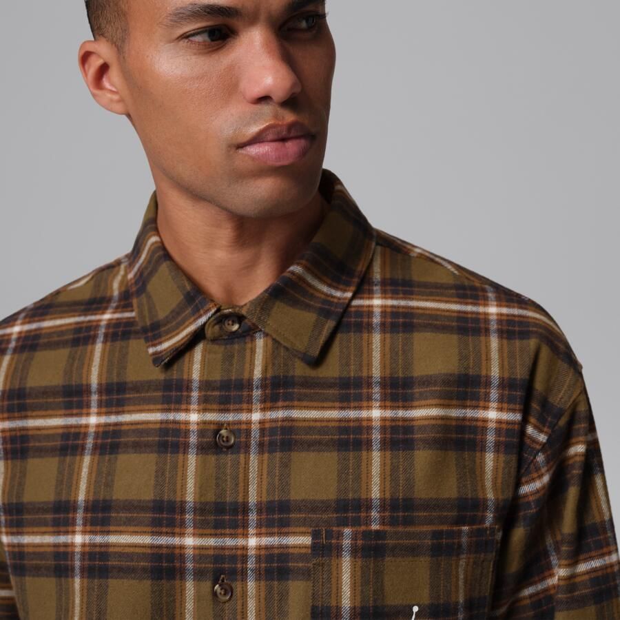 Jordan Brooklyn flanel shirt met graphic voor heren Bruin - Foto 2