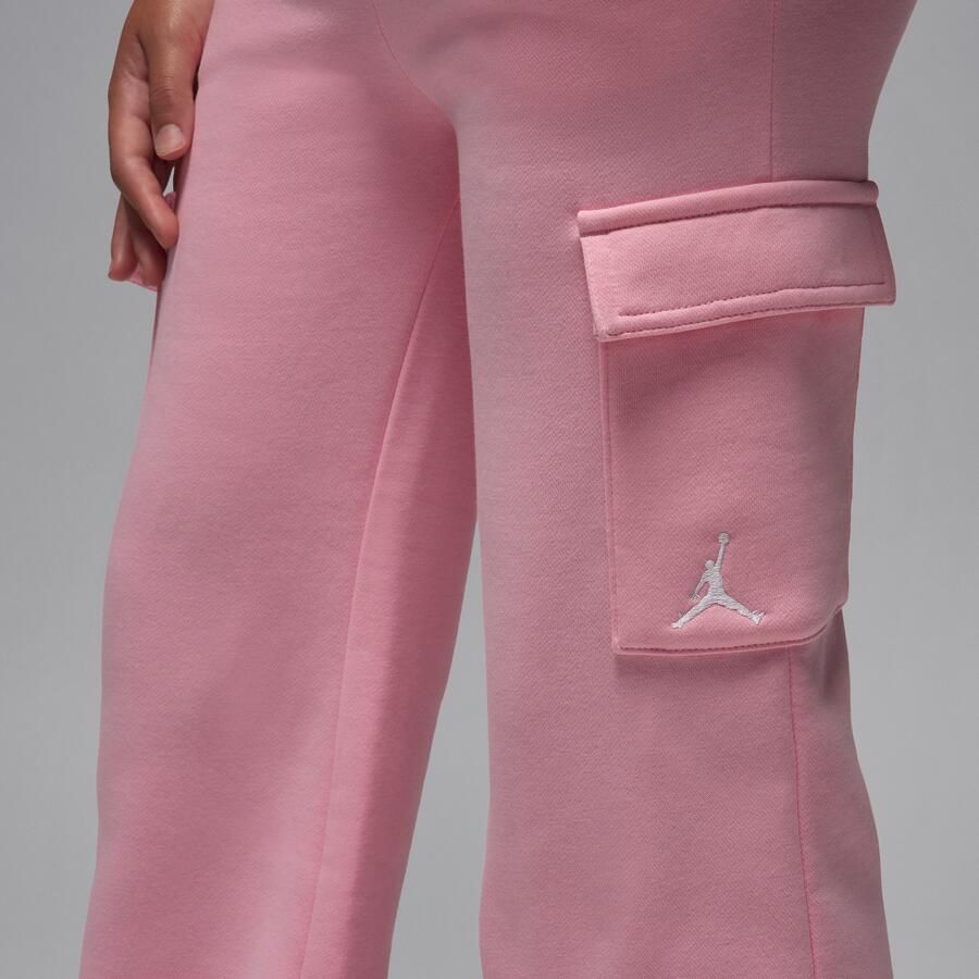 Jordan Brooklyn Fleece cargobroek voor kids Roze - Foto 3