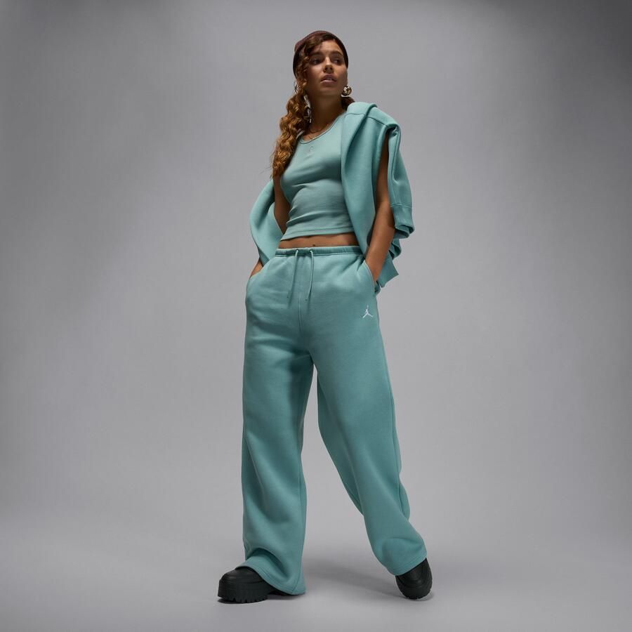 Jordan Brooklyn Fleece damesbroek met open zoom Groen - Foto 3