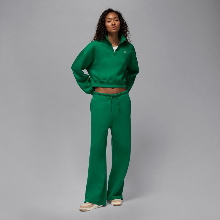Jordan Brooklyn Fleece damesbroek met open zoom Groen - Foto 3
