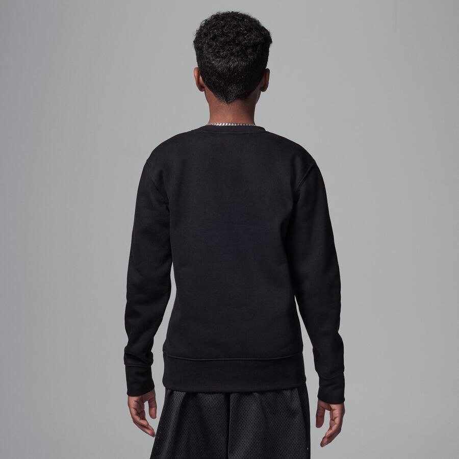Jordan Brooklyn Fleece Essentials top met ronde hals voor kids Zwart