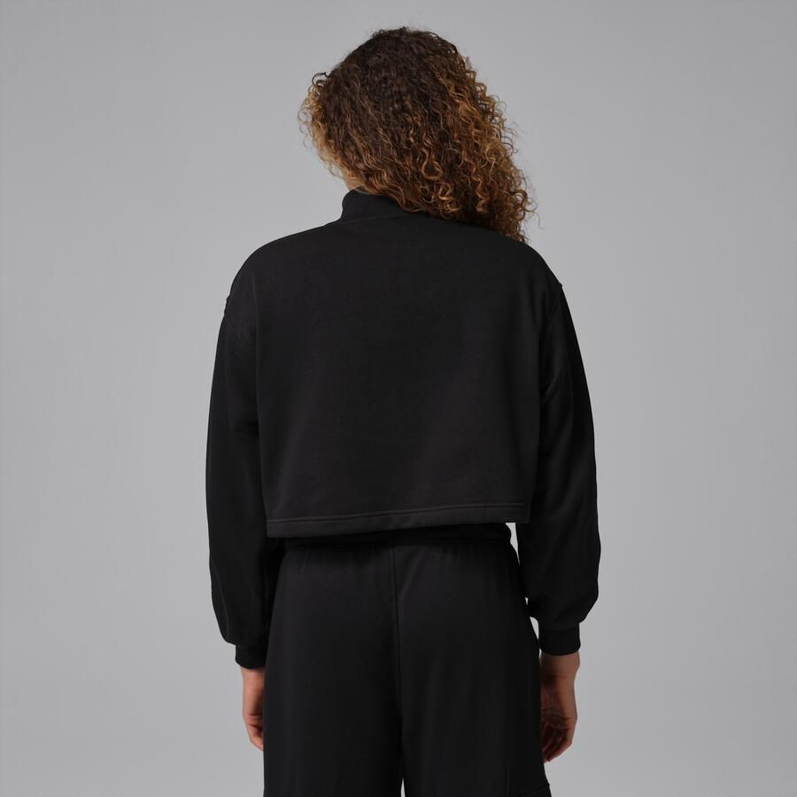 Jordan Brooklyn Fleece Hike Mike damestop met korte rits Zwart