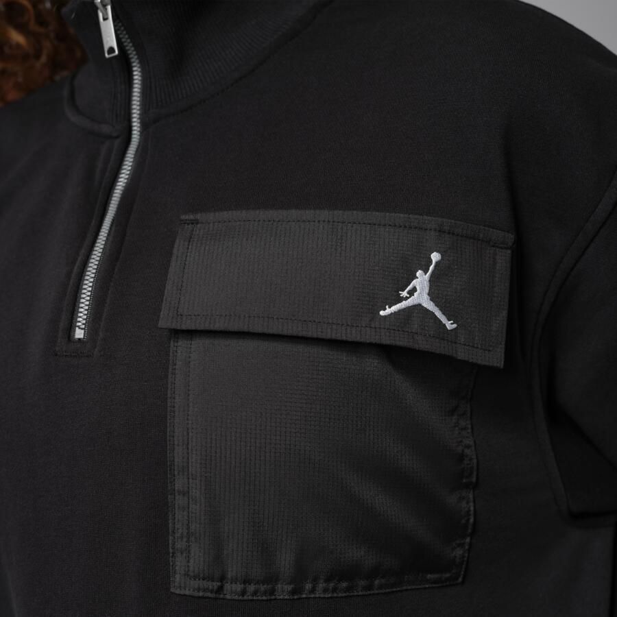 Jordan Brooklyn Fleece Hike Mike damestop met korte rits Zwart - Foto 3