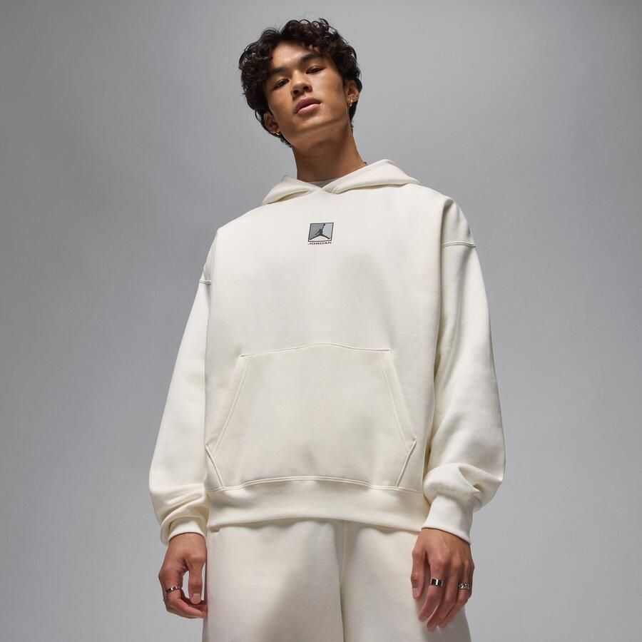 Jordan Brooklyn Fleece hoodie met graphic voor heren Wit