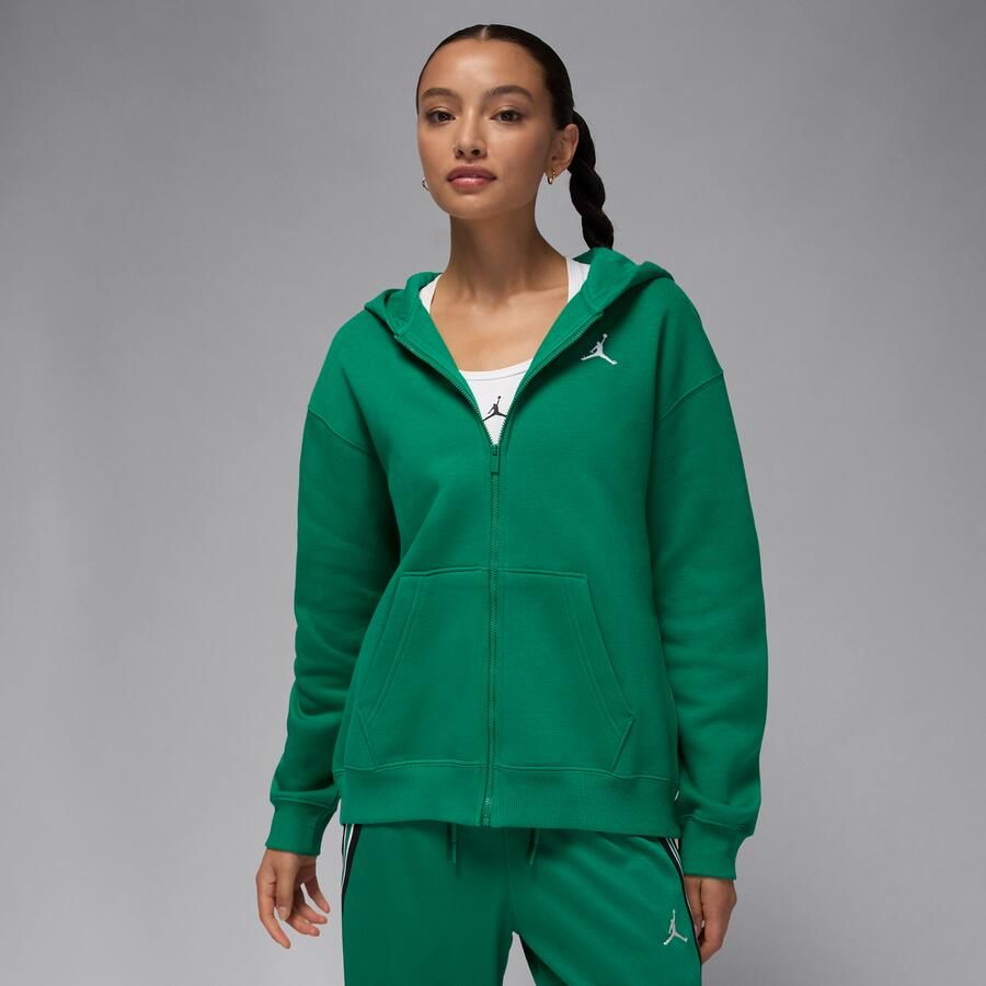Jordan Brooklyn Fleece hoodie met rits voor dames Groen - Foto 4