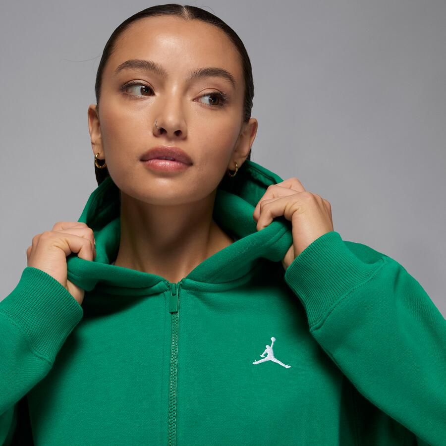 Jordan Brooklyn Fleece hoodie met rits voor dames Groen - Foto 2