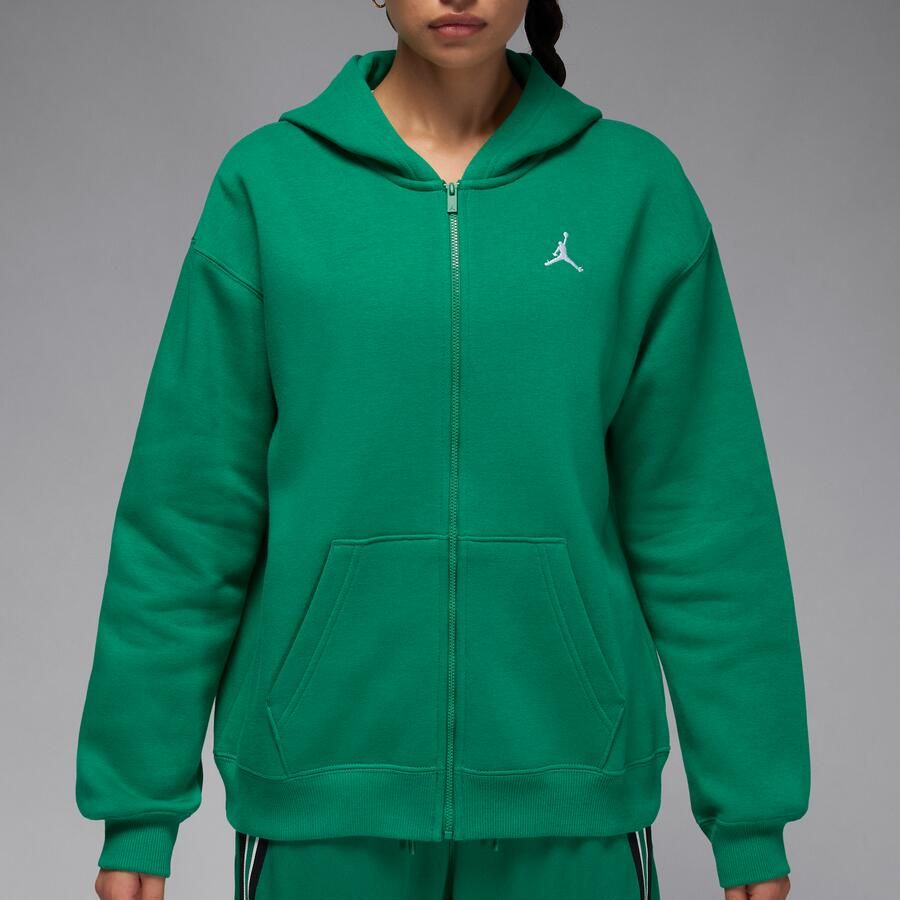 Jordan Brooklyn Fleece hoodie met rits voor dames Groen - Foto 3