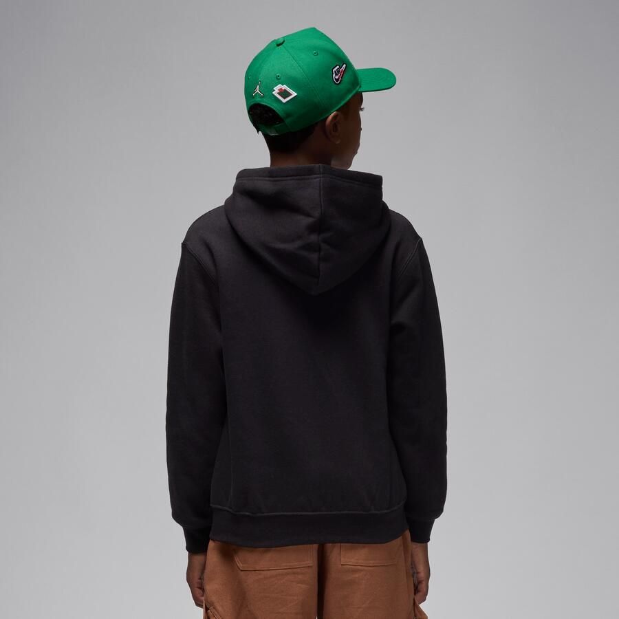 Jordan Brooklyn Fleece hoodie met volledige rits voor kids Zwart