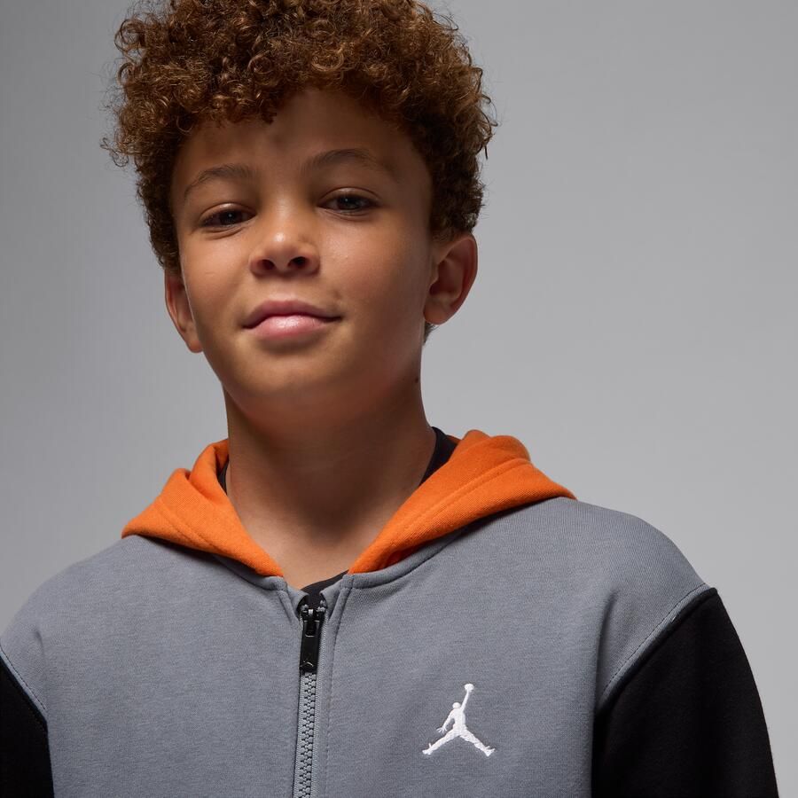 Jordan Brooklyn Fleece hoodie met volledige rits voor kids Zwart - Foto 2