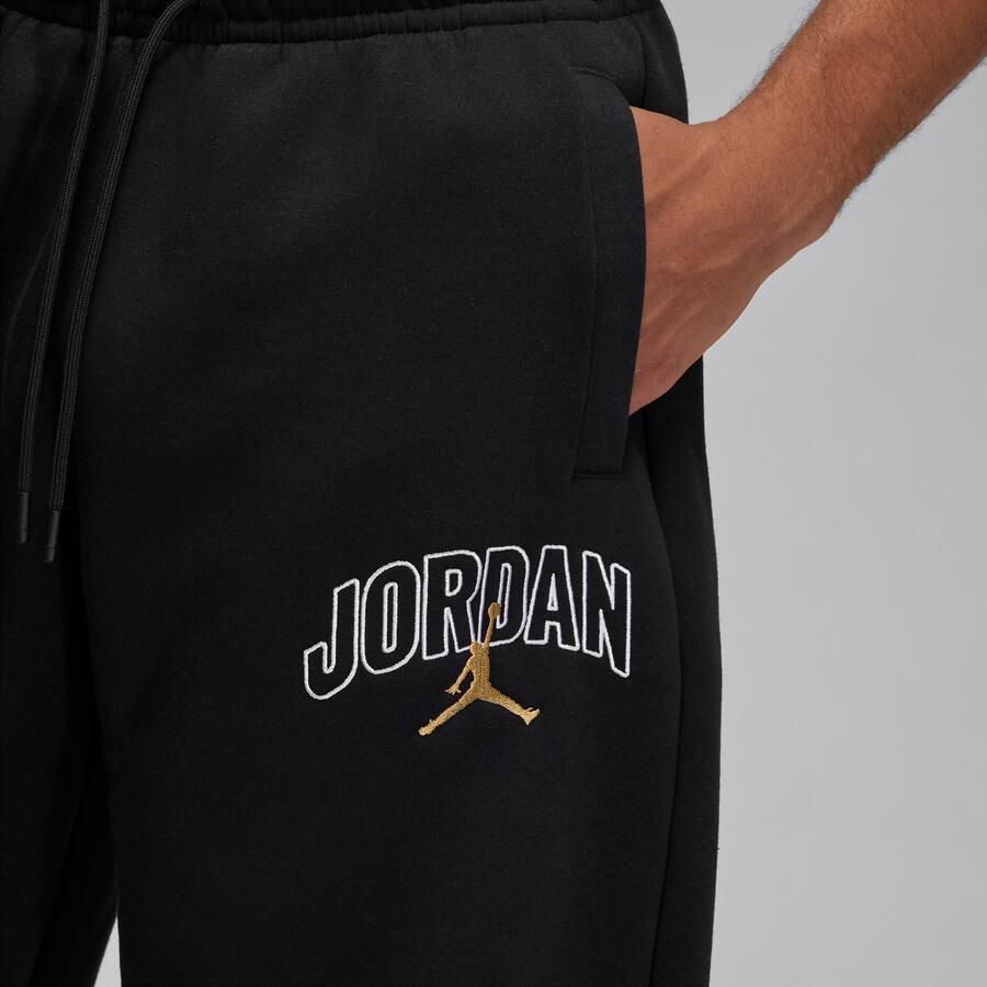 Jordan Brooklyn Fleece oversized broek met open zoom voor heren Zwart - Foto 2