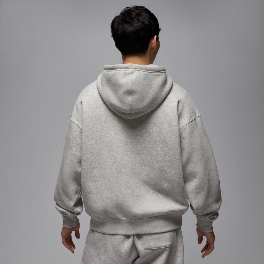 Jordan Brooklyn Fleece oversized hoodie met rits over de hele lengte voor heren Grijs