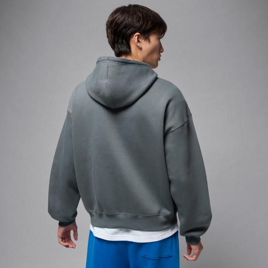 Jordan Brooklyn Fleece oversized hoodie met rits over de hele lengte voor heren Grijs
