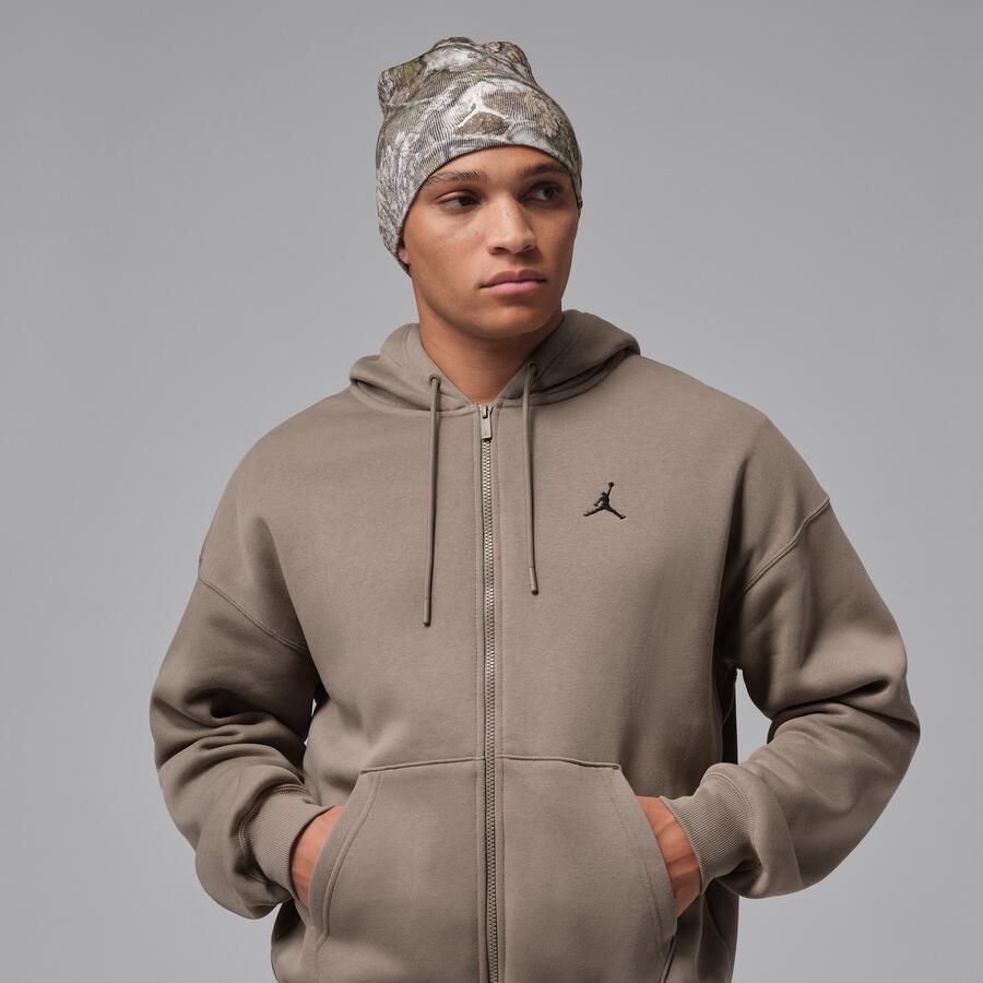 Jordan Brooklyn Fleece oversized hoodie met rits over de hele lengte voor heren Grijs - Foto 4