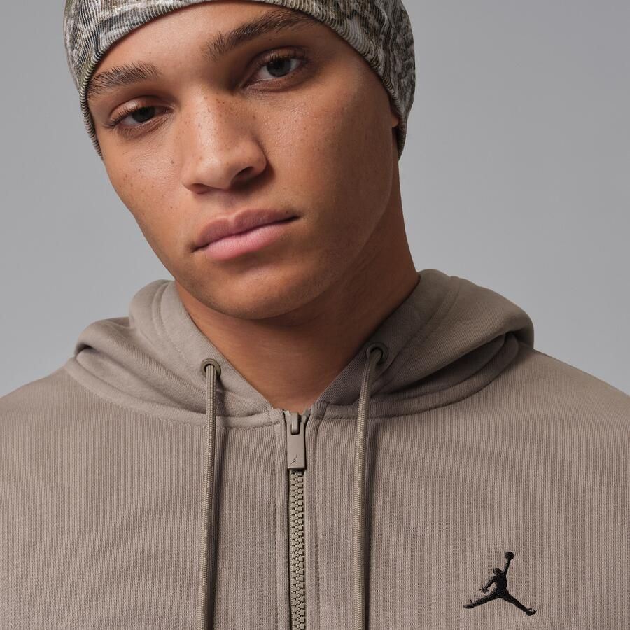 Jordan Brooklyn Fleece oversized hoodie met rits over de hele lengte voor heren Grijs - Foto 2