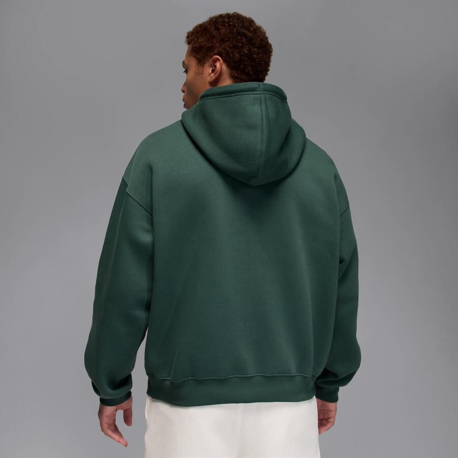 Jordan Brooklyn Fleece oversized hoodie met rits over de hele lengte voor heren Groen