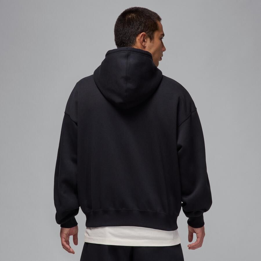 Jordan Brooklyn Fleece oversized hoodie met rits over de hele lengte voor heren Zwart - Foto 4