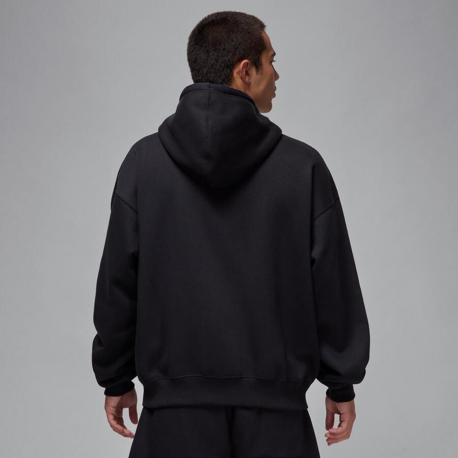 Jordan Brooklyn Fleece oversized hoodie met rits over de hele lengte voor heren Zwart - Foto 4