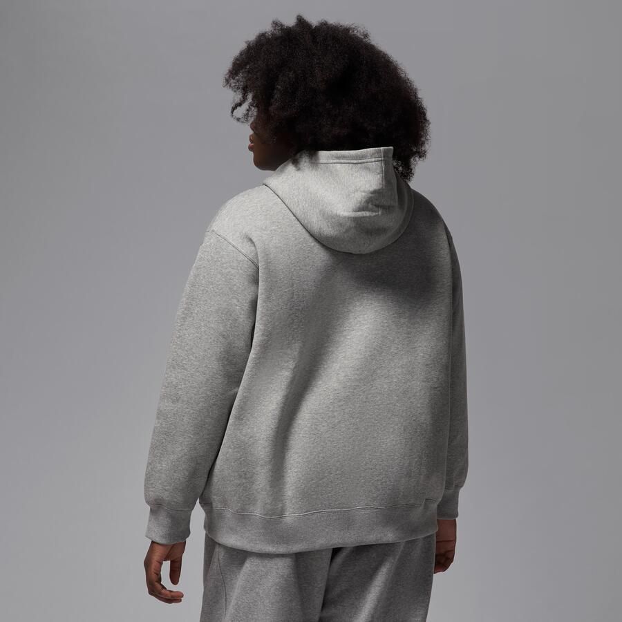 Jordan Brooklyn Fleece pullover hoodie voor dames (Plus Size) Grijs